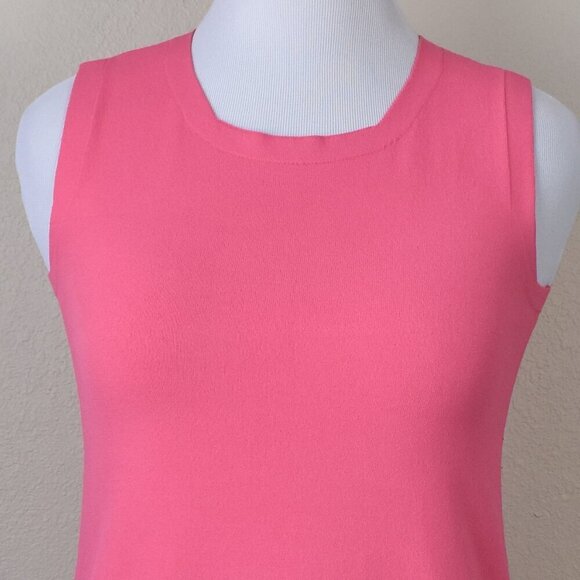 D. Exterior Color Block Stretch Knit Shift Dress - L - Picture 2 of 8